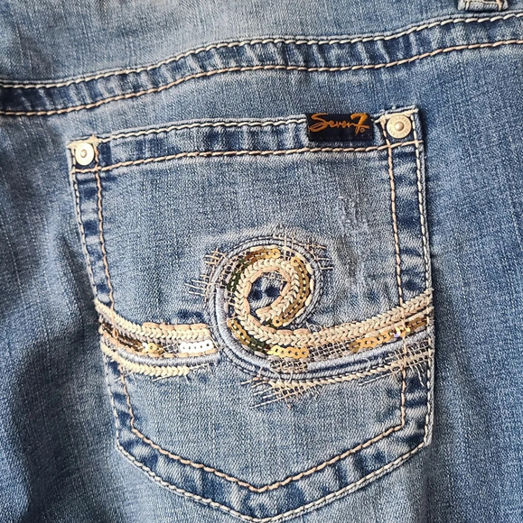 Seven7 women's Jeans sz.16 wide leg ,emblished Pockets - Picture 6 of 13